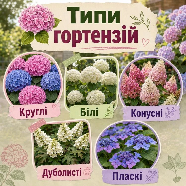 Типи гортензій: п’ять кущів, які легко переплутати на ринку